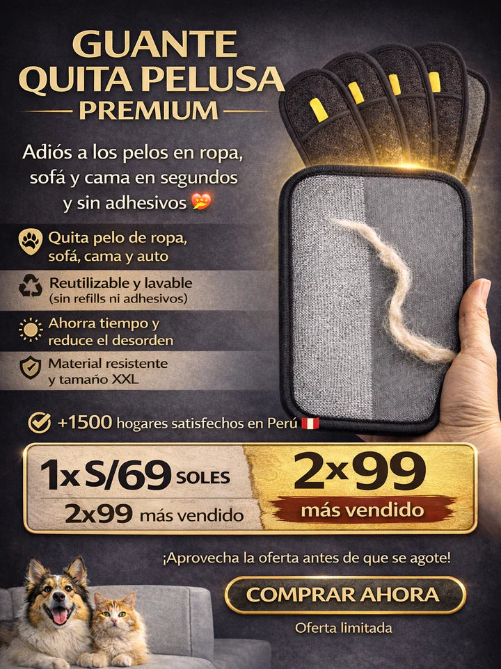 GUANTE QUITA PELUSA PREMIUN