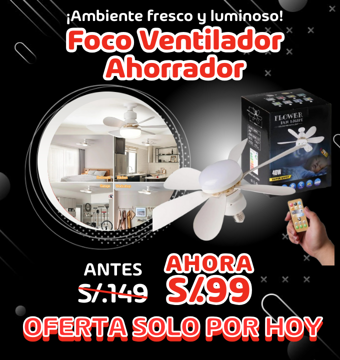 !FOCO VENTILADOR LED AHORRADOR!