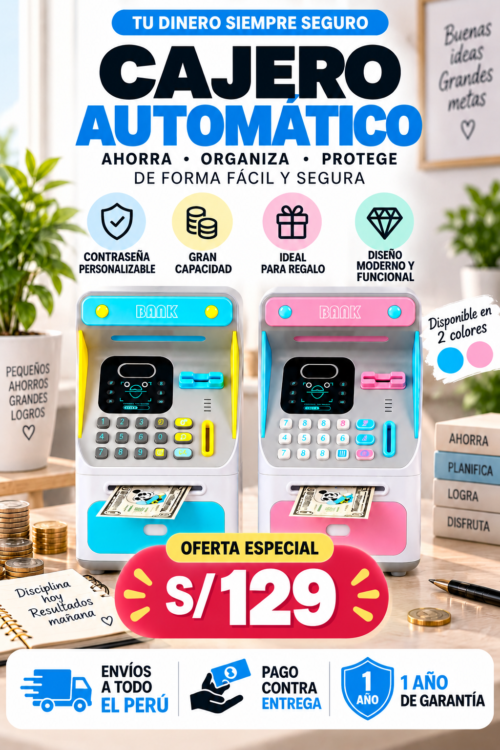 Cajero Alcancía + Tracker Digital de Ahorro